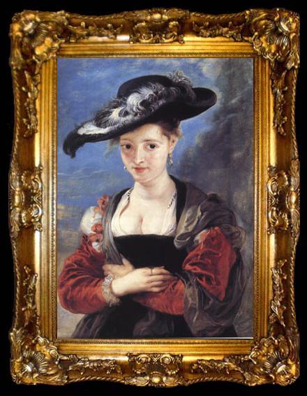 framed  Peter Paul Rubens Susanna Fourment or Le Cbapeau de Paille (mk01), ta009-2